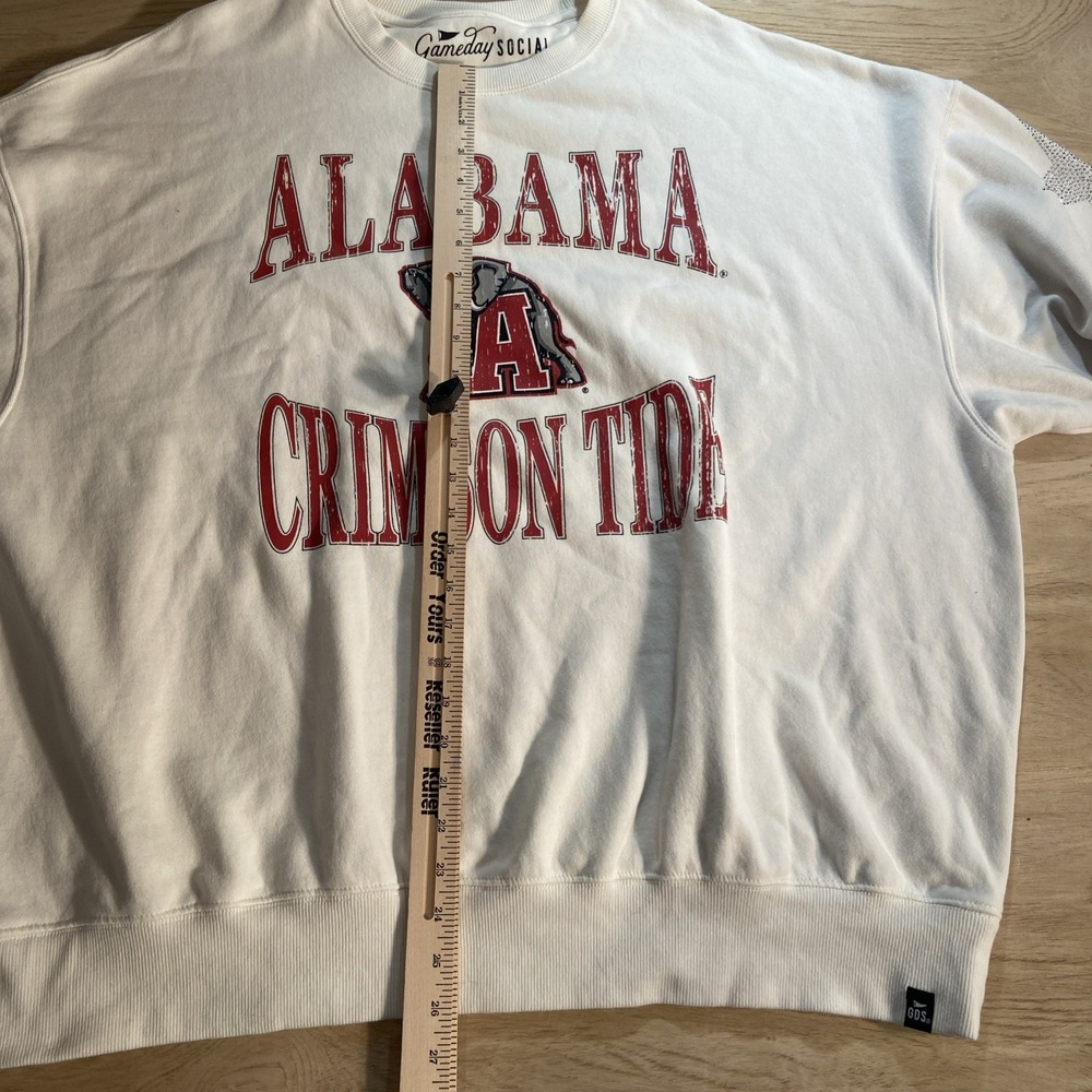 Alabama Crimson Tide Bama Roll Tide Game Day Social Comfort Crew Sweatshirt XL - Picture 7 of 7